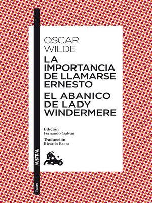cover image of La importancia de llamarse Ernesto / El abanico de lady Windermere